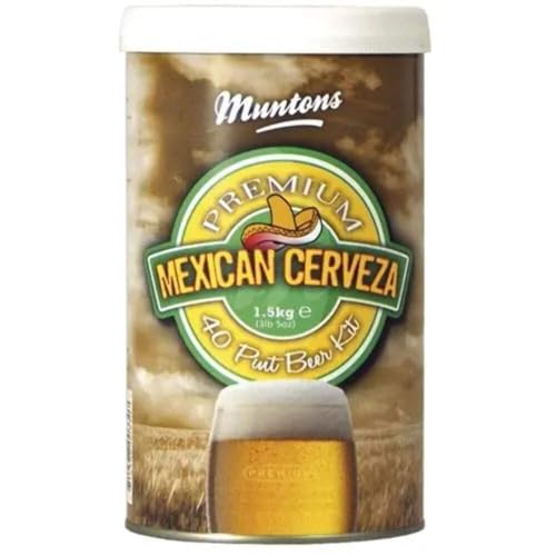 Muntons Beer Making Kit - Mexican Cerveza Premium Range Kit - Includes Beer Making Ingredients - Home Brewing Kit Makes 66 Bottles of Beer (23