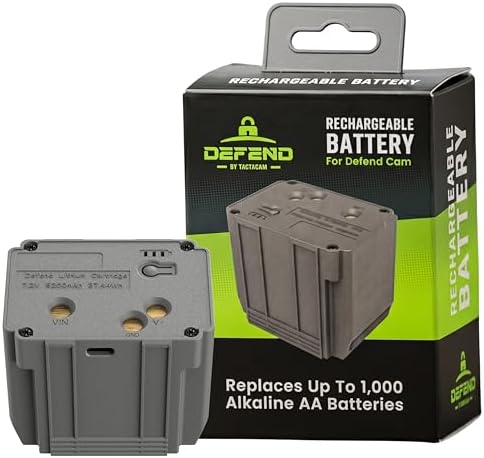 TACTACAM Defend Rechargeable Battery for Security Camera | Reusable power source, enables off-grid deployment anywhere