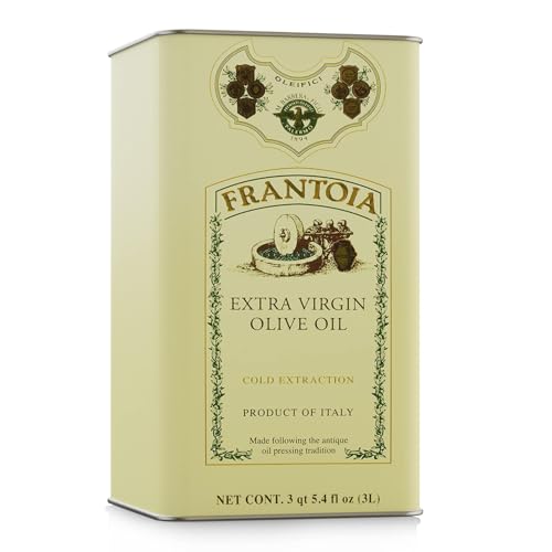 Frantoia Extra Virgin Olive Oil, 101.4 Fl Oz (3L Tin) – Award-Winning Sicilian EVOO Made from Biancolilla