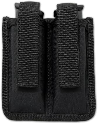 Barsony New Double Magazine Pouch for Compact, Sub-Compact 9mm 40 45
