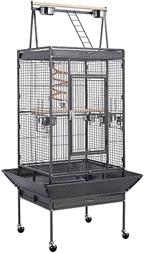 Yaheetech 68-inch Rolling Play Top Large Parrot Bird Cage for African Grey Cockatiel Conure Lovebird Parakeet Budgie