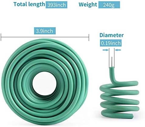 YDSL Soft Plant Tie, Garden Wire Tie for Plants Heavy Duty Reusable Plant Twist Ties for Gardening Home Office (Green, 32.8 feet)