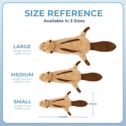 Best Pet Supplies 2-in-1 Stuffless Squeaky Dog Toys with Soft, Durable Fabric for Small, Medium, and Large Pets, No Stuffing for Indoor Play