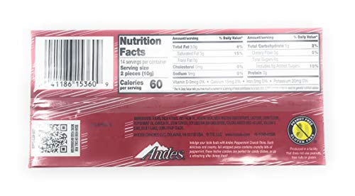 Andes Candies Chocolate Variety Pack of 4 Flavors: Peppermint Crunch, Toffee Crunch, Cherry Jubilee, Mint Cookie Crunch (4.67 oz./28 Pieces Each)