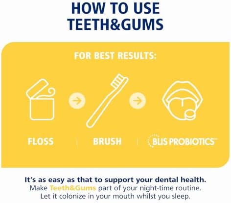 BLIS Teeth & Gums Oral Probiotics M18 Dental Support 30 Peppermint Lozenges | BLIS M18 2.5 Billion CFU, Dental Probiotics, Convenient daily use, Safe