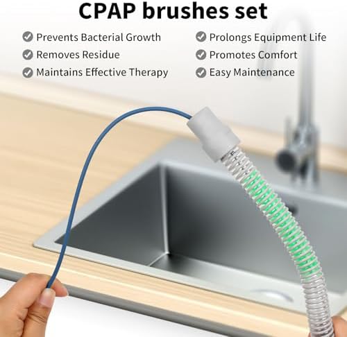 CPAP Cleaner Kit - Dedicated Basin & Flexible Tube Brush | CPAP cleaning kit: dedicated basin, long brush, drying hook