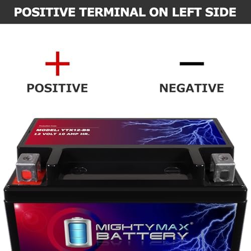 Mighty Max Battery YTX12-BS 12V 10AH Battery for Honda 250 TRX250 FourTrax Recon 97-17