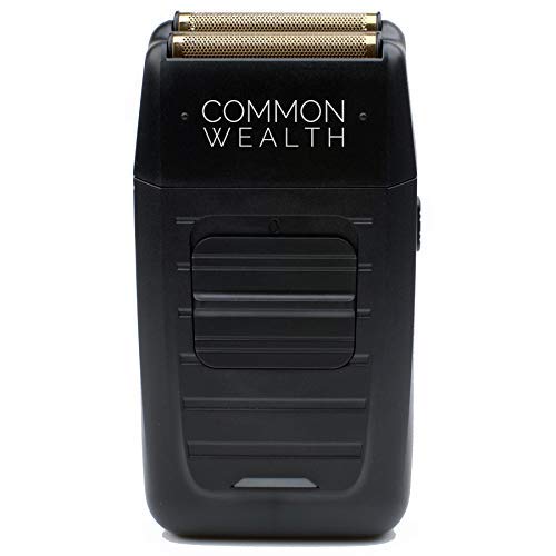 Common Wealth Professional Shaver Cordless Hypoallergenic Bump Free Gold Pro Foil Barber Finishing Shaper Trimmer Tool CWPS26 For Beard Neckline &