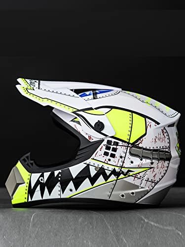 Motocross Offroad Helmet Dirt Bike Street Helmet Motorcycle Helmets ATV BMX MX Helmet with Gloves Goggles Mask for Unisex Youth Kids DOT / FMVSS 218
