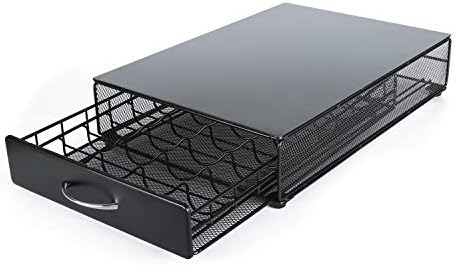 Nespresso Vertuoline Capsule Storage Drawer Vertuo Coffee Holder Metal Multiple Flavors Pods Organizer 40 Pcs Capacity