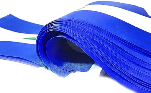 Nicaragua Nicaraguan String Banner Flag,5.5 x 8.2 Inch String Banner,Indoor and Outdoor Party Decorations,16 ft 20 Mini Flags.