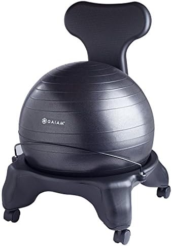 Gaiam Ultimate Balance Ball Chair, Swivel Base, Home & Office