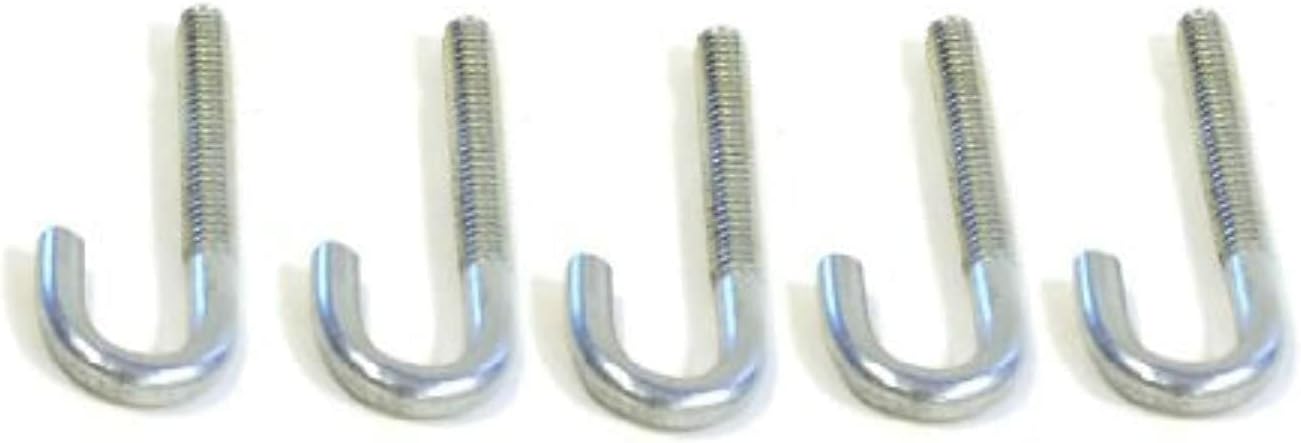 WARN 36682 Powersports ATV Replacement J-Bolt Kit for Standard Plow Systems, Pack of 5 , Black