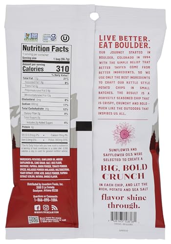 Boulder Canyon, Chips Potato BBQ, 2 Ounce