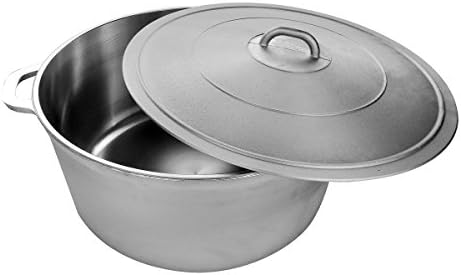 Uniware 9900 Super Quality Aluminum Caldero,Dutch Oven, 51 QT,Silver (55cm (21.7-Inch))