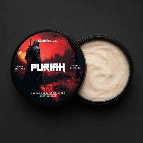 Goodfellas' Smile Furiah Shaving Soap, Made in Italy | Builds Dense, Cushioning Lather For Smooth Razor Glide