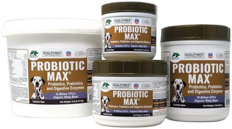 Dogzymes Probiotic Max -10 Billion CFU's Probiotics, Prebiotics, Digestive Enzymes - (8 Ounce)