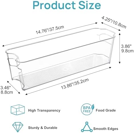 Vtopmart 4Pcs Clear Breastmilk Storage Bags Container in Freezer Fridge