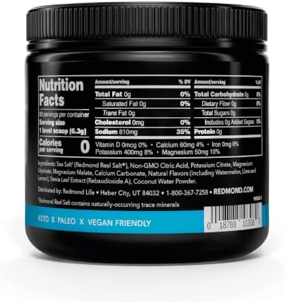 REDMOND Re-Lyte Sugar Free Electrolyte Powder Drink Mix (Mixed Berry)