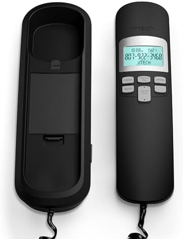 VTech CD1113 Corded Phone for Home Office - Easy-to-Use Telephone with Caller ID/Call Waiting, 13 Speed Dial Keys, No AC Power Required, Flash