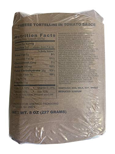 6/2021 Pack Date - 6/2026 expiration MREs with 16 MREs-Reduced Sodium Food Rations-Meals Ready To Eat-2021 Manufacture Date