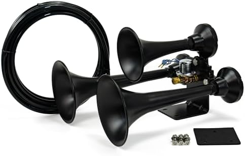 HornBlasters Outlaw Black 228H 2 Gallon All-In-One Train Horn Kit - Easy Install