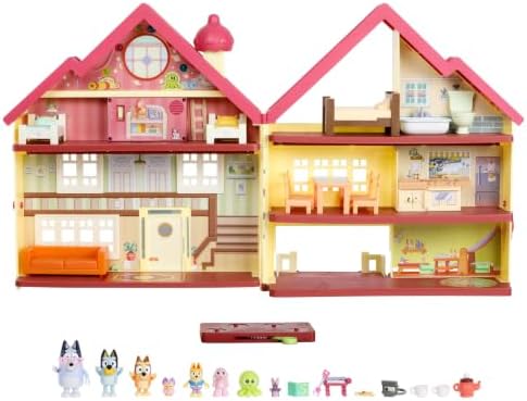 Bluey Toy House Mega Bundle, Family Home & BBQ Playhouse, Ages 3-5