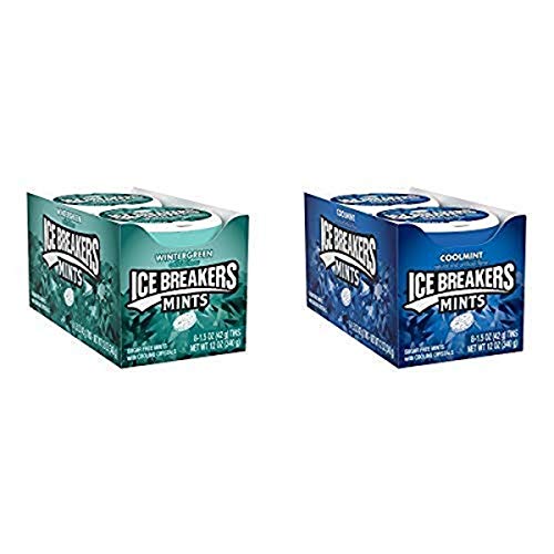 ICE BREAKERS Wintergreen Sugar Free Mints Tins, 1.5 oz (8 Count)