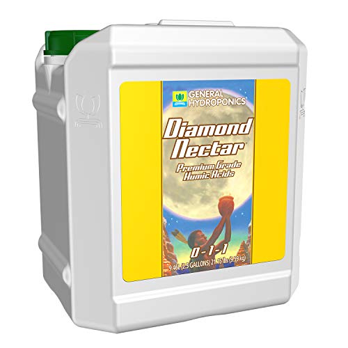 General Hydroponics GH1352 Diamond Nectar 0-1-1 Premium Grade Humic Acid for Soil, Soilless Mixes, Coco & Hydroponics, 1 Quart, Orange