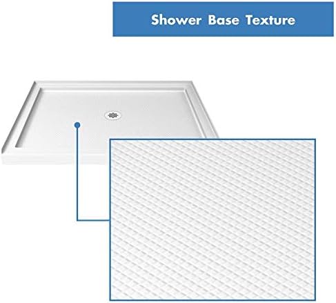 DreamLine 32 in. D x 32 in. W x 76 3/4 in. H Center Drain Acrylic Shower Base and QWALL-5 Backwall Kit In White, DL-6195C-01