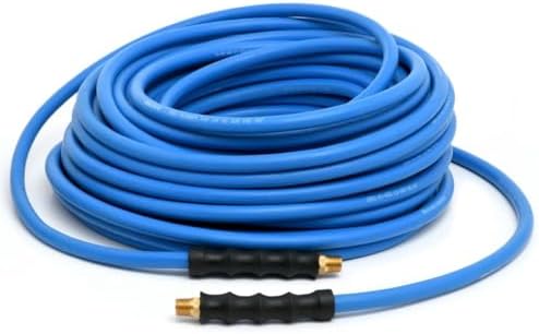 BLUBIRD BB1250 1/2" x 50' Rubber Air Hose, 100% Rubber, Lightest, Strongest, Most Flexible, 300 PSI, 50F to 190F Degrees, Ozone Resistant, High Strength Polyester Braided