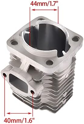 WOOSTAR 44mm Big Bore Cylinder with Piston Ring Kit Replacement for 2 Stroke 43cc 47cc 49cc Scooter Mini Pocket Bike