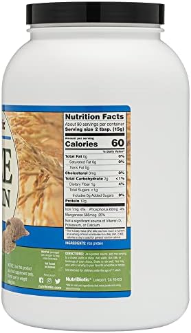 NutriBiotic Plain Rice Protein, 3 Lb (1.36kg) | Low Carb, Vegan & Raw Protein Powder | Grown and Processed Without Chemicals