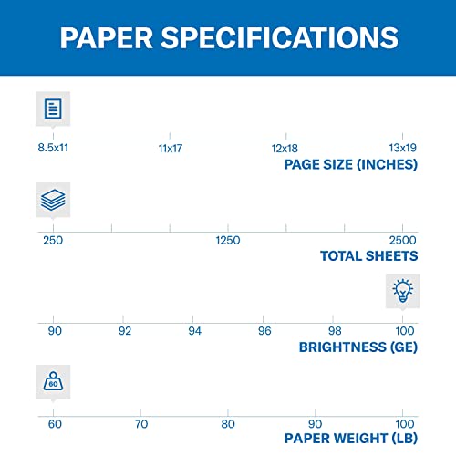 Hammermill 122549 Premium Color Copy Cover, 60 lbs., 8 1/2 x 11, Photo White, 250 Sheets