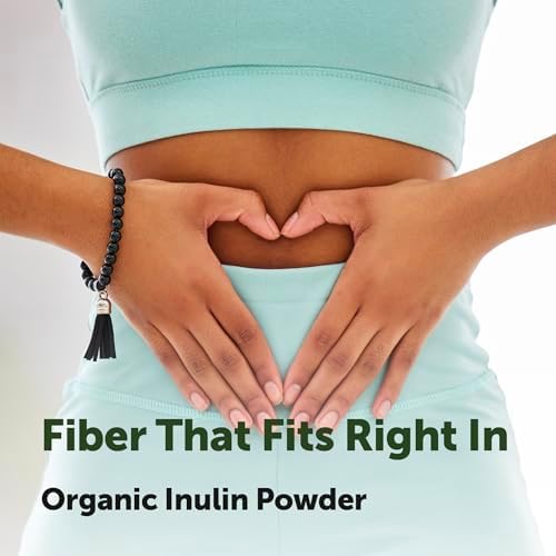 Micro Ingredients Organic Inulin FOS Fiber Powder, 2.2 lbs | Quick Water-Soluble Prebiotic | Natural Fiber for Smoothies & Drinks | Vegan Friendly, Dissolves Clear