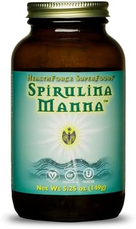 HealthForce SuperFoods Spirulina Manna - 5.25 oz Spirulina Powder - All Natural Nutrient Rich Superfood with Vitamins, Minerals