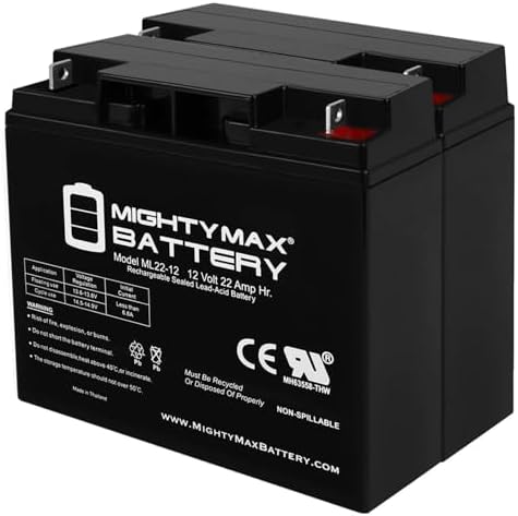 Mighty Max Battery ML22-12 - 12V 22AH UPS Battery Replaces Enduring 6FM22, 6-FM-22