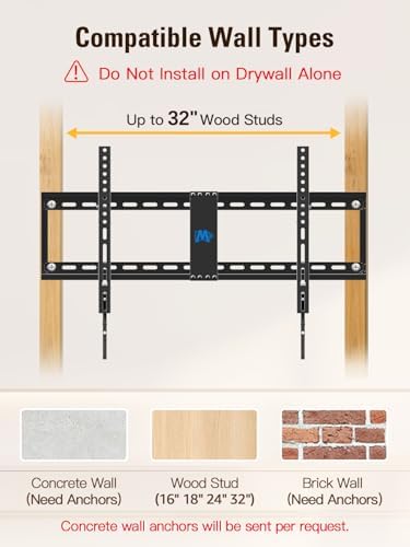 Mounting Dream Tilting TV Wall Mount for Most 37-90 Inch TVs up to 132lbs | Low Profile TV Mount Fits 16", 18", 24" Studs, Max VESA 600x400mm, Wall Mount TV Bracket with Quick Lock & Release, MD2268-LK