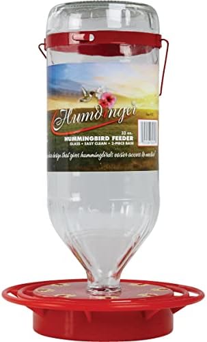 Turbine Humdinger Hummingbird Feeder Glass 32 Oz Red