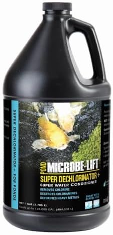 Microbe-Lift Super Dechlorinator Plus Water Conditioner for Ponds, 1 Gallon