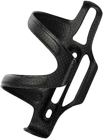 BRKURLEG Ultra-Light Carbon Fiber Water Bottle Cage with Screws Tool | Bike Water Bottle Cage Holder Brackets for Road Bike MTB Mountain Cycling Black Matte, Right Opening