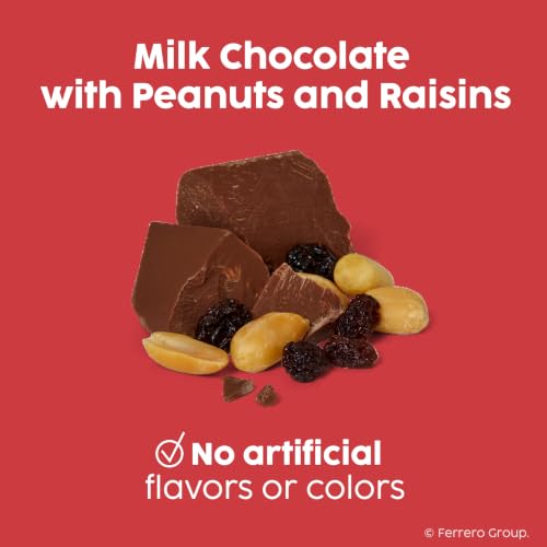 Chunky, Bulk 24 Pack, Milk Chocolate with Peanuts and Raisins Individually Wrapped Candy Bars, 33.6 Oz