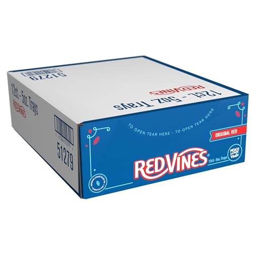 Red Vines Licorice Twists, Original Red Flavor, Soft & Chewy Candy, 4 Ounce (Pack of 24)