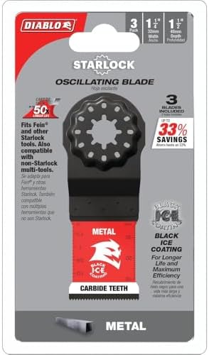 Diablo Amped Steel Demon Starlock Carbide Teeth Oscillating Blade - 3-Pack
