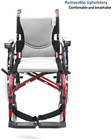 Karman 29 pounds S-305 Ergonomic Wheelchair 18" Pearl Silver