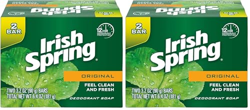 Irish Spring Original Deodorant Bar Soap, 3.20 oz bars, 2 ea