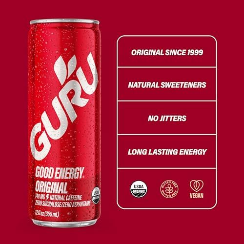 Guru Energy Drink Organic Energy Drink - 12 ounces