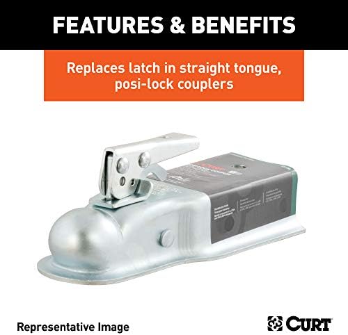 CURT 25194 Posi-Lock Coupler Replacement Latch for 2-Inch Trailer Hitch Ball, CLEAR ZINC