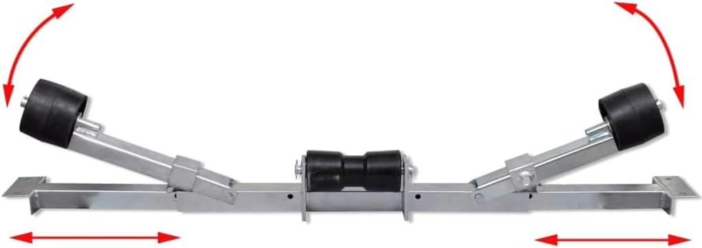 vidaXL Boat Trailer Bottom Support Bracket with Keel Rollers