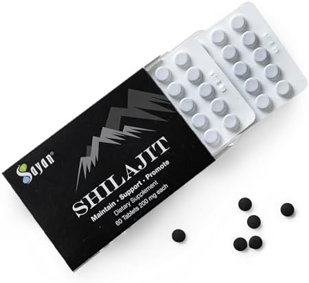 Shilajit Tablets 60 Count for Men and Women, 200mg Fulvic Acid | 85+ trace minerals, lab-tested, more effective than resin and capsules